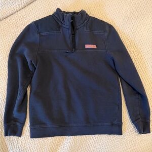 Kid’s Girl Navy Half-Zip Sweater